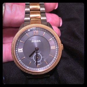 Women’s Fossil Sydney Grey 2Tone bracelet watch